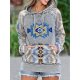 Women's Hoodie Pullover Graphic Geometric Oversized Print Casual Daily 3D Print Casual Streetwear Hoodies Sweatshirts  Gray